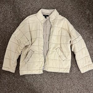 Forever 21 Quilted Zip-Up Oversized Jacket Womens Small